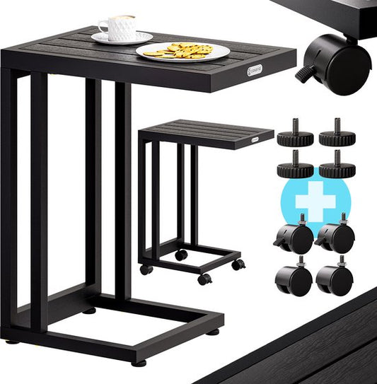 Table d'appoint Casaria - Square Mobile 50x40x66cm - Anthracite Noir