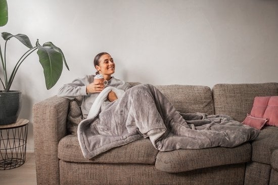 Couverture électrique - Couverture chauffante Lavable en machine - Minuterie - 160x130 cm - Couverture câline - 1/2 personne - Gris