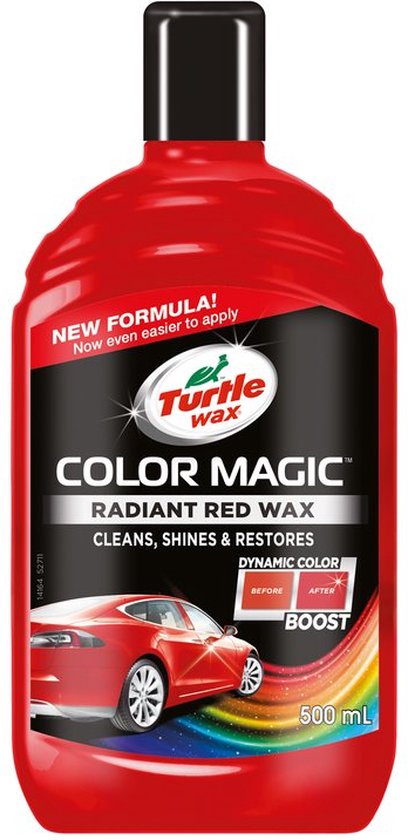 Turtle Wax 52711 Color Magic Radiant Red Wax 500ml - Polish spécialisé pour voitures - Réparation de peinture - Polish - Rouge