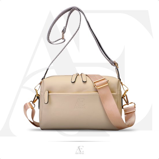 Aramae® - Sacoche pour femme - Sacoche pour femme - Sacoche pour femme - Sac à bandoulière - Sac pour téléphone - Beige mat
