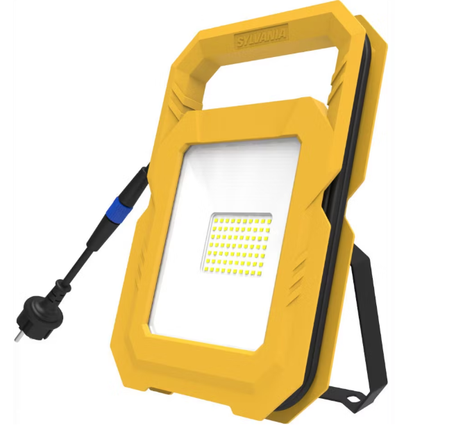Sylvania LED Construction Light 50W | 226x65mm | 4000K Bright White | IP65 | Yellow | SylWork Flood Light