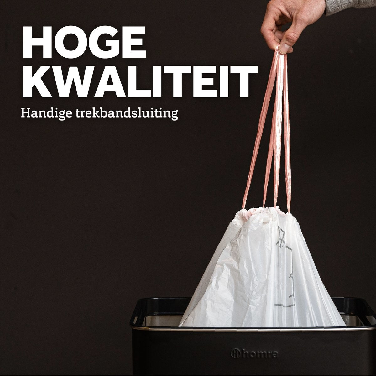 Sac à ordures BagFitter Pink B 50L avec sangle de traction en plastique 100% recyclé - 75cm x 61cm - 30 pièces - 50 Liter - Sacs à ordures - Sacs à déchets - Sacs poubelle convenant à Homra Lux et StangVollby Mandal, entre autres.