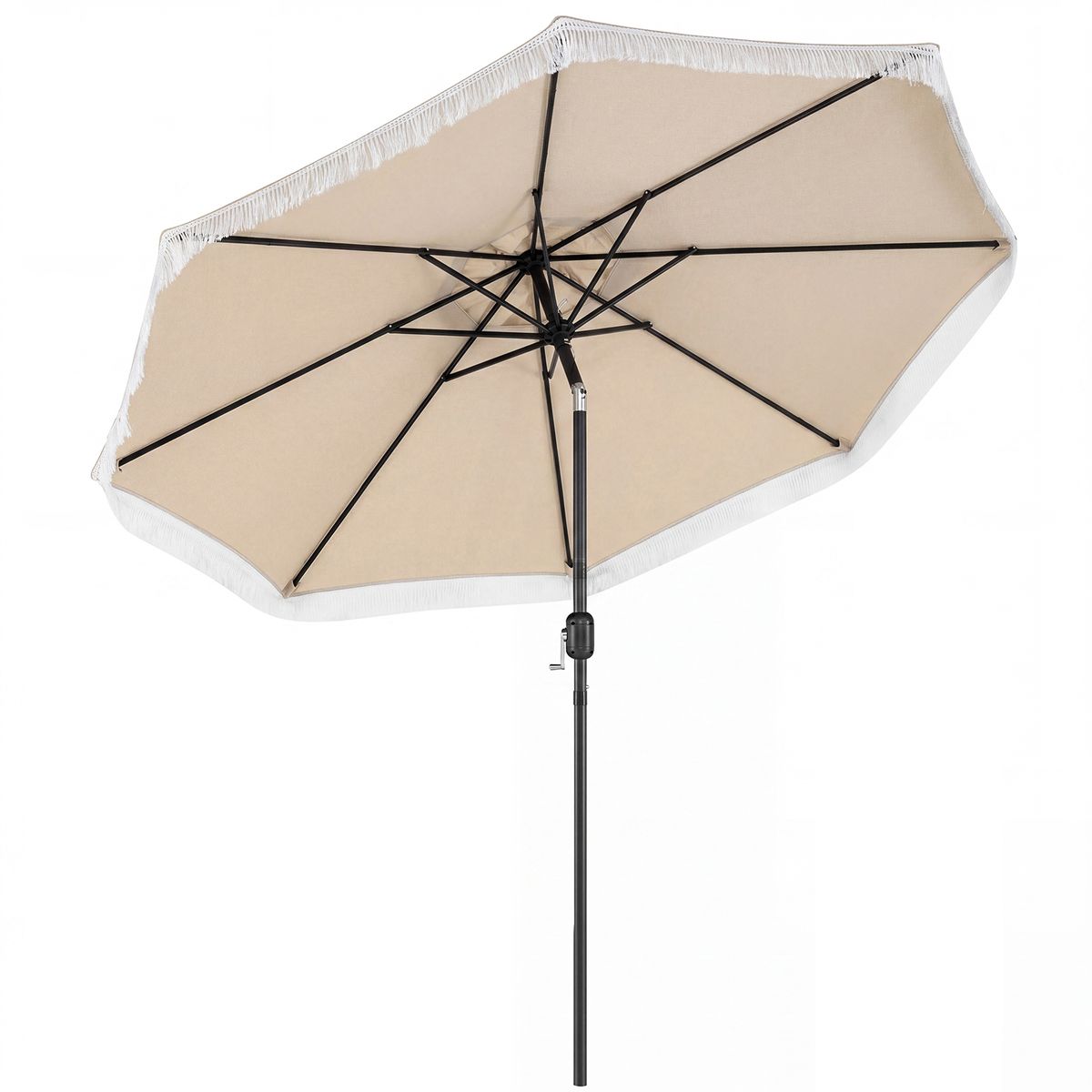 Parasol Coast avec système de balancement et fonction d'inclinaison - 270 cm de diamètre - baleines métalliques robustes - beige