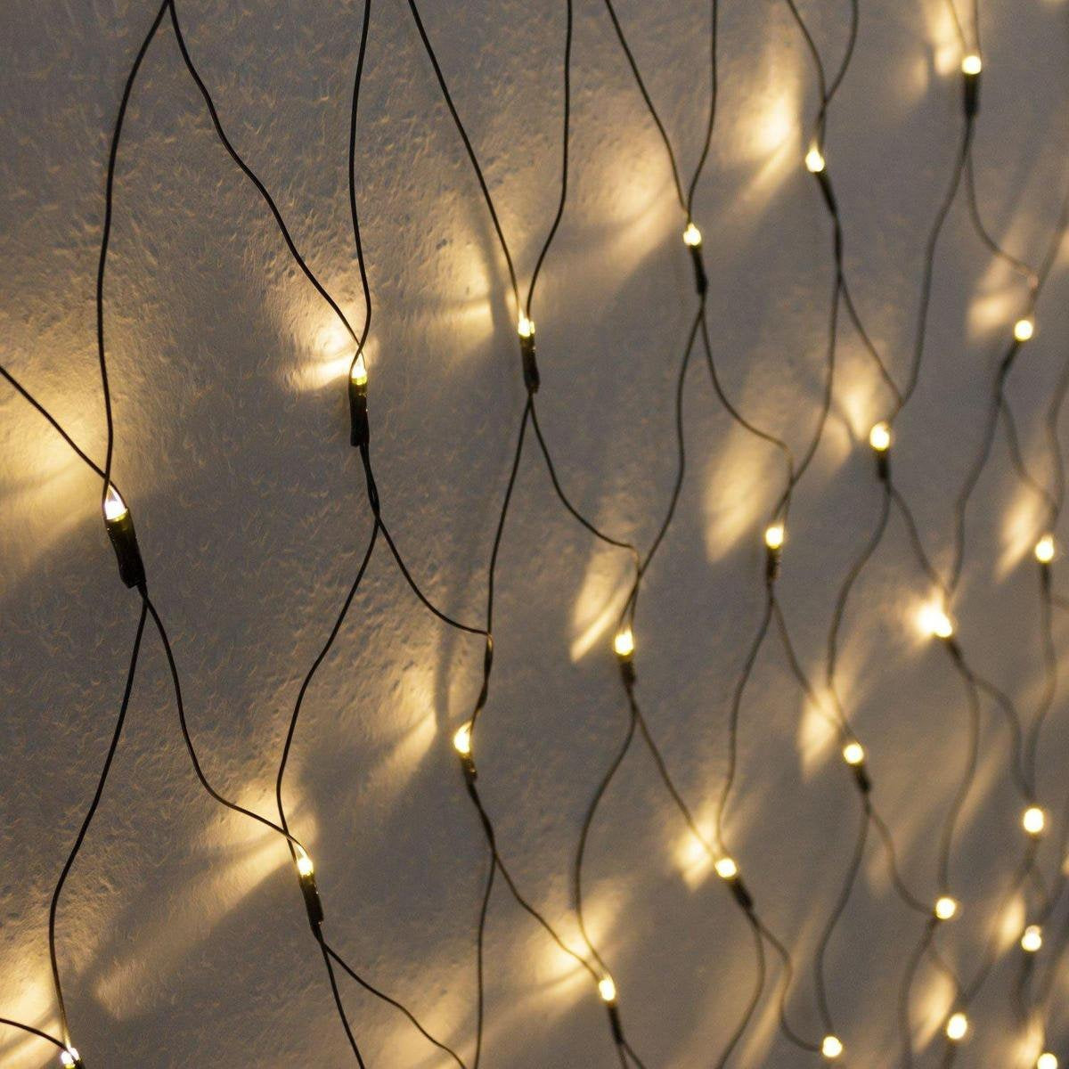 Filet lumineux de Noël Deuba avec 160 LED blanc chaud | pour l'intérieur et l'extérieur | 200 x 150 cm | AVEC télécommande