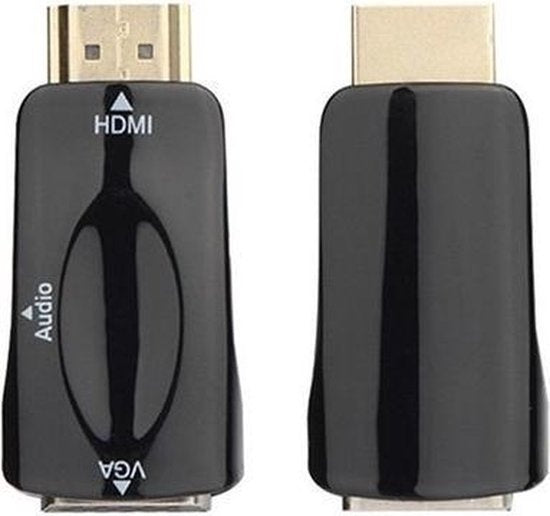 Garpex® Adaptateur HDMI vers VGA avec audio - Câble HDMI vers VGA avec audio - Full HD 1080p - Noir