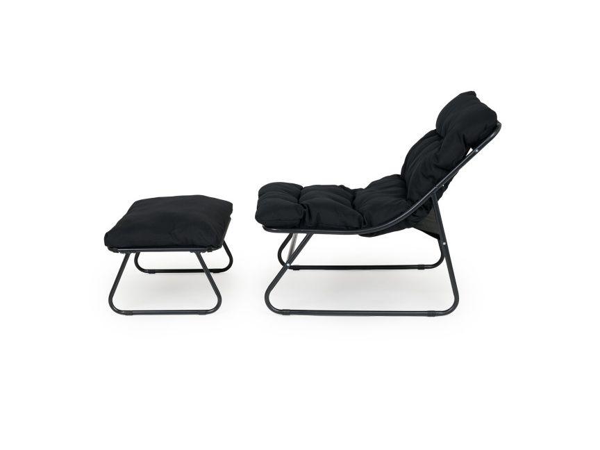 Fauteuil de jardin Lifa avec repose-pieds - Design confortable - Coin salon d'extérieur