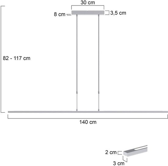 Lampe suspendue Steinhauer Zelena LED - Acier