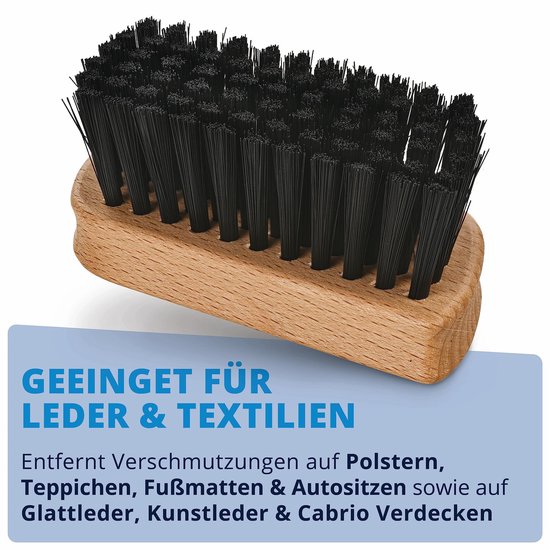 LICARGO® Brosse pour textiles et cuir de voiture - Made in Germany - pour un nettoyage doux à sec et humide des textiles et du cuir dans la voiture - Brosse pour tissus d'ameublement pour l'entretien de l'intérieur de la voiture, brosse pour textiles de v
