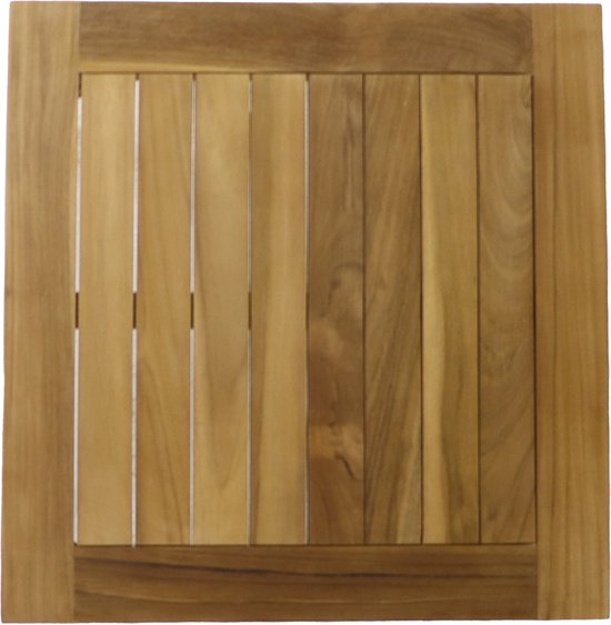 Table d'appoint AXI August en teck marron – Petite table de jardin en bois – Carrée - 50 x 50 x 45 cm - 100 % teck – Pour le jardin, la terrasse et le balcon
