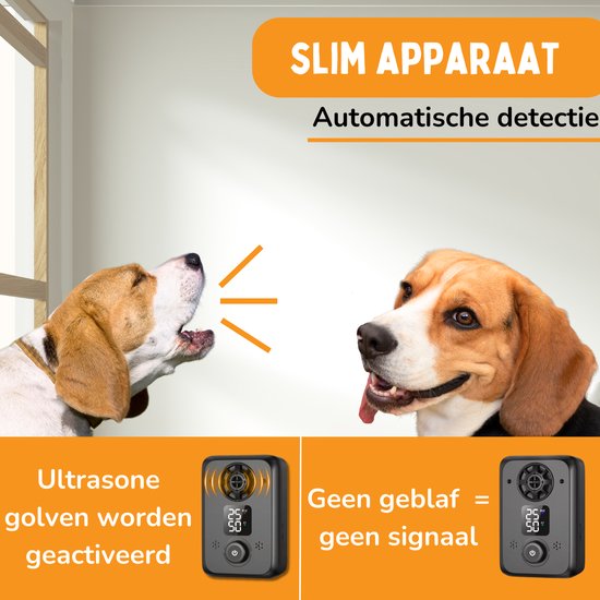 By Cee Cee Anti Bark Device For Dogs 2024 - Alternative au collier anti-aboiement - Ultrasonique et sans choc - Rechargeable - Convient à tous les chiens