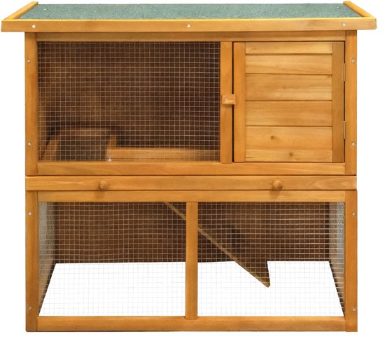 Clapier pour lapin avec parcours - clapier pour lapin, cochon d'Inde et rongeurs - cage pour animaux domestiques - convient pour l'intérieur et l'extérieur