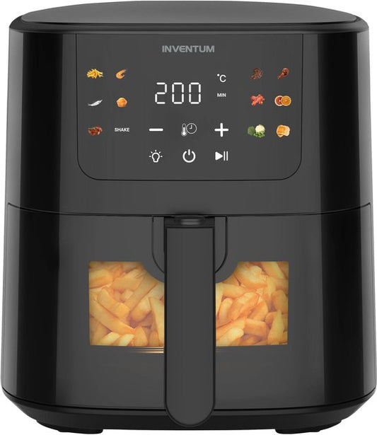 Friteuse à air chaud Inventum GF502HLDB - 5 L - Fenêtre de visualisation - 11 programmes - 70-200 °C - Jusqu'à 5 personnes - Noir - Coupe du monde