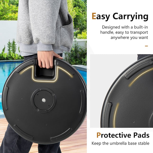 Base de parasol Coast - Remplissable - Ø51 cm - Max. 35 kg - Noir