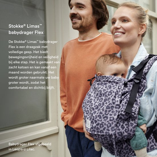 Stokke Limas Carrier Flex, Terracotta - Version 2023 (OCS) - Porte-bébé à boucle - Trois positions de portage - Convient aux bébés de 1 mois / 4 kg à 20 kg