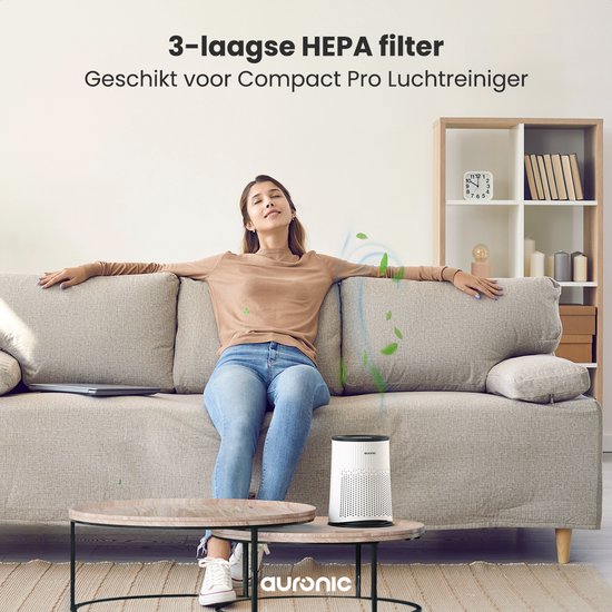 Auronic HEPA13 Filter Compact Pro - Filtre à charbon - Convient pour AU1003291 + AU1003292