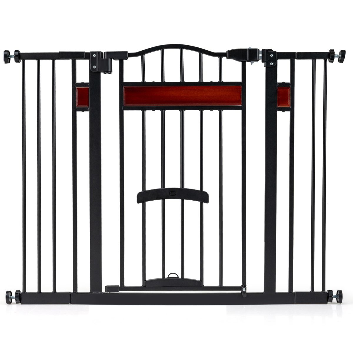 Barrière de sécurité Coast avec petite porte - réglable de 74 à 104 cm - double verrouillage - noir