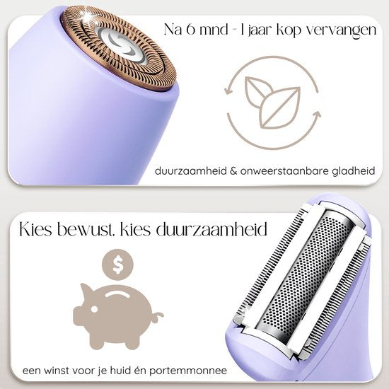 Rasoir 3 en 1 avec écran - Visage - Aisselles - Jambes - Maillot - Sansbeauté® - Rasoir Femme - Epilateur électrique - Epilation visage femme - Tondeuse Femme - Rasoir Bikini - USB Rechargeable