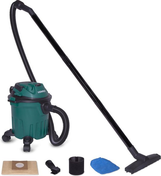 VONROC Aspirateur compact pour liquides et poussières - 1000W – Fonction soufflage – Réservoir de 12L - Câble d'alimentation de 5m