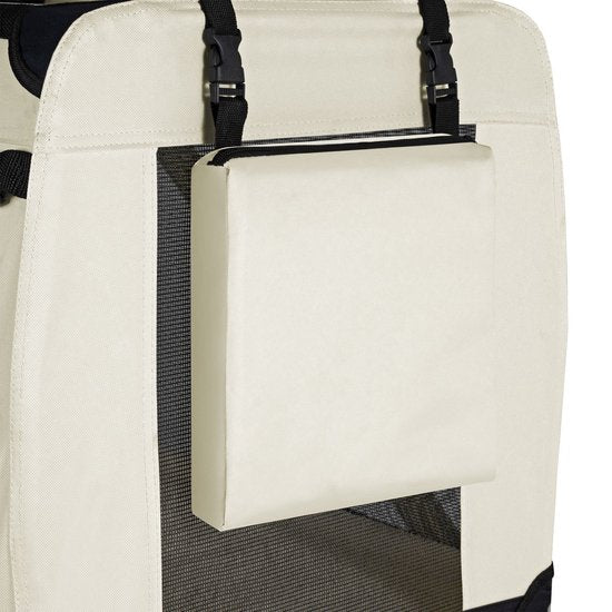 Boîte de transport pliante pour chien / Banc Lassie L - Beige - 50 x 70 x 52 cm