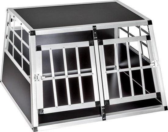 Caisse de transport animaux Tectake - 89 x 69 x 50 cm - noir