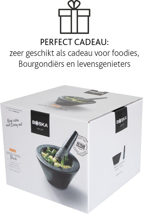 Mortier Boska Herbes - Granit - Avec pilon - Noir - Ø 17,5 cm