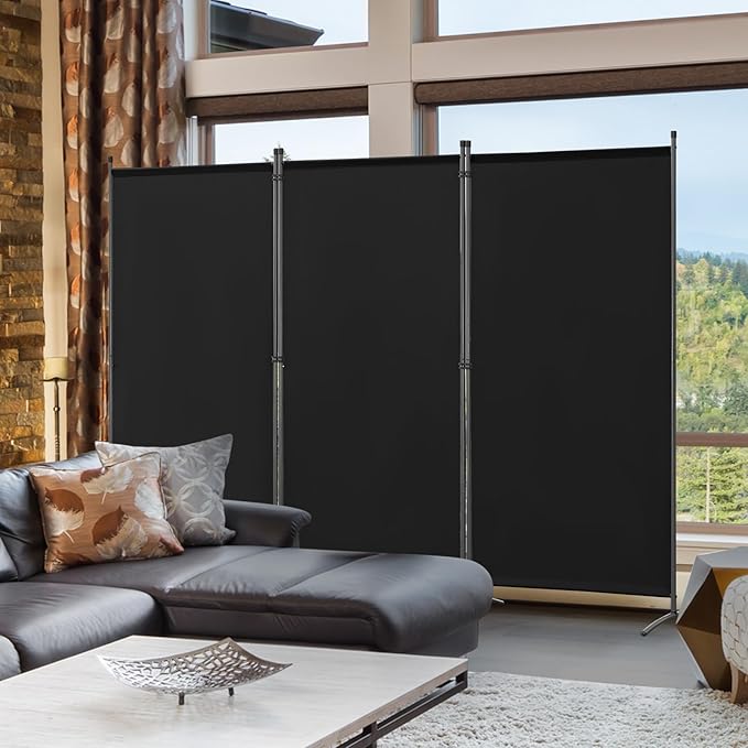 Paravent Angel Living - 3 panneaux - 180 x 243 cm - Beige - Autoportant