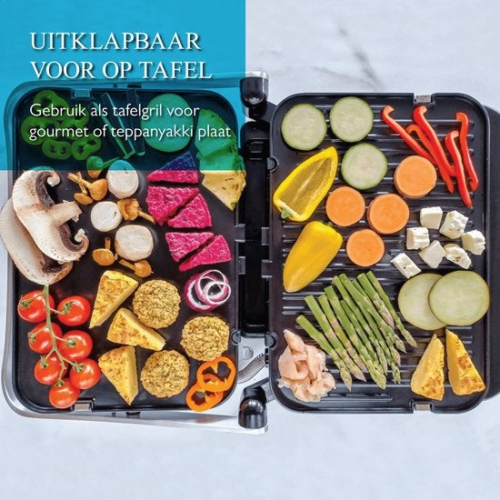 Wartmann WM-2208 CG, gril de contact en céramique, appareil à sandwich, gaufrier, sans PFAS, acier inoxydable.