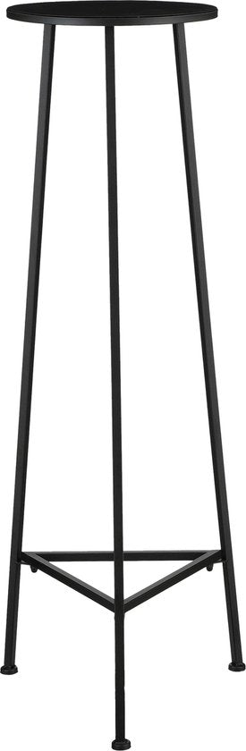 Mica Decorations Table à plantes - H120 x Ø35 cm - Métal - Noir