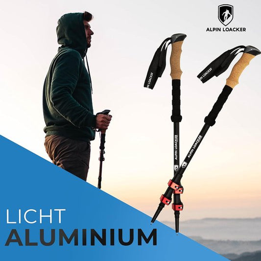 Bâton de marche télescopique en carbone aluminium poignée en liège marche nordique femmes hommes ski randonnée bâtons télescopiques alpinisme