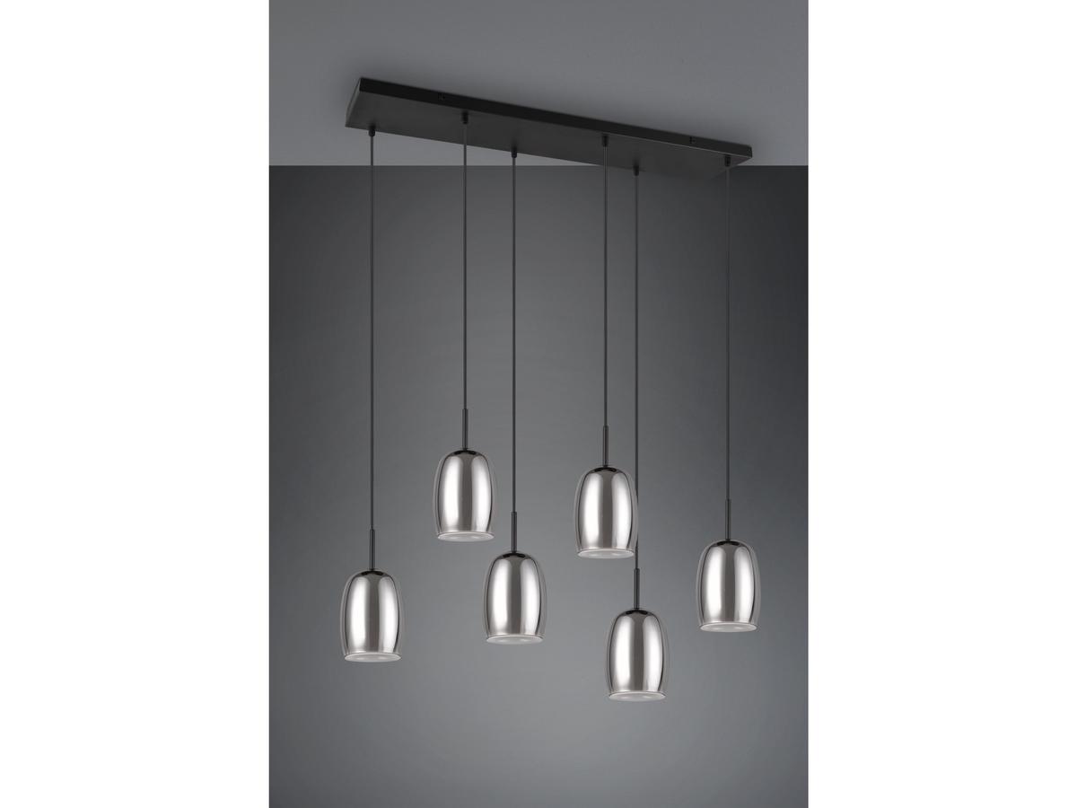 Suspension Trio Select Barret - 6 douilles E14 - Noir - 60 cm de diamètre