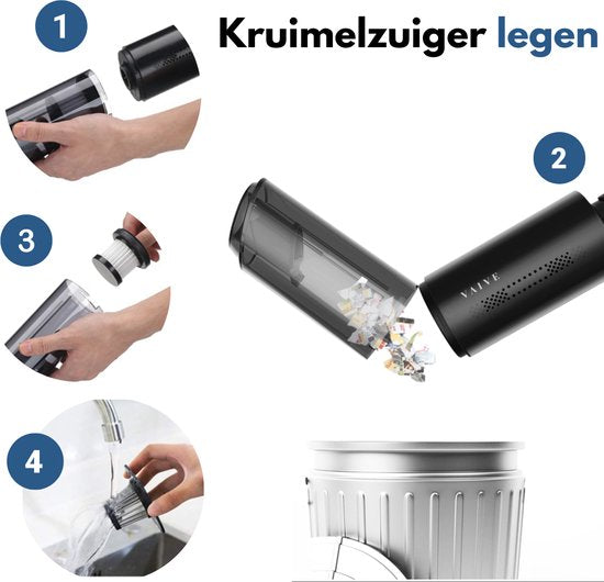 VAIVE Aspirateur de mie sans fil - Accessoires inclus - Moderne - Aspirateur à main