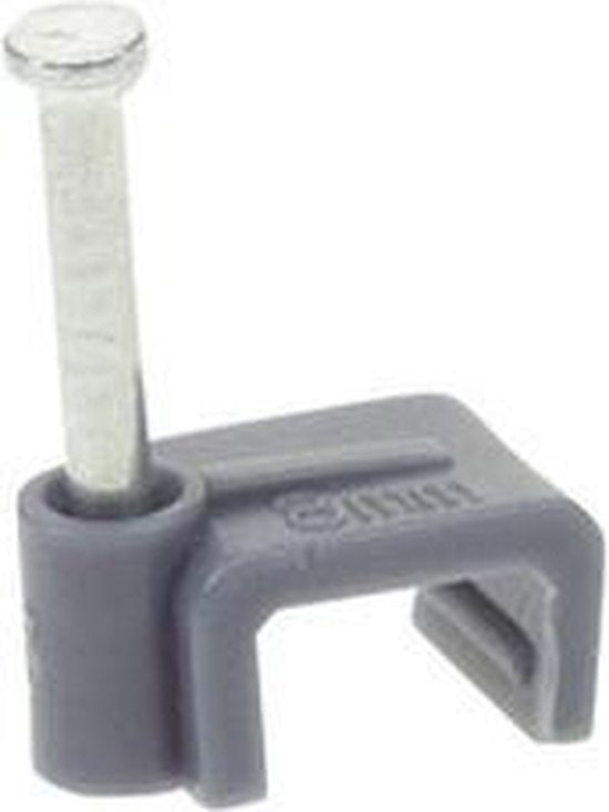 Attache-câble - Attache-câble plate - 8 mm - 100 pièces - Gris