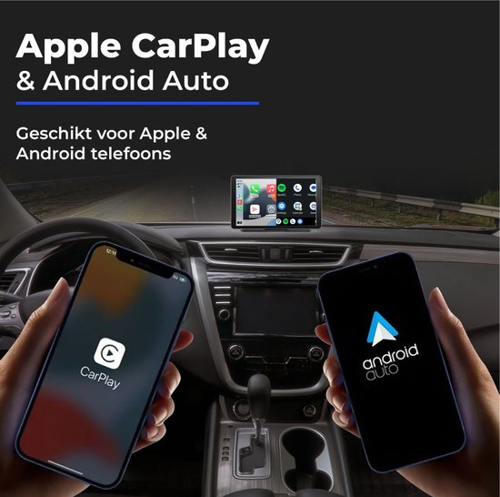 CarMe Écran CarPlay 7 pouces - Apple CarPlay et Android Auto (sans fil) - Écran tactile - Système de navigation automobile - Convient à Apple CarPlay et Android Auto - Écran Android Auto