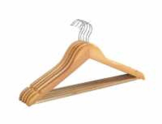 Cintres Wenko Eco 45 x 23,5 cm, bois naturel, lot de 5