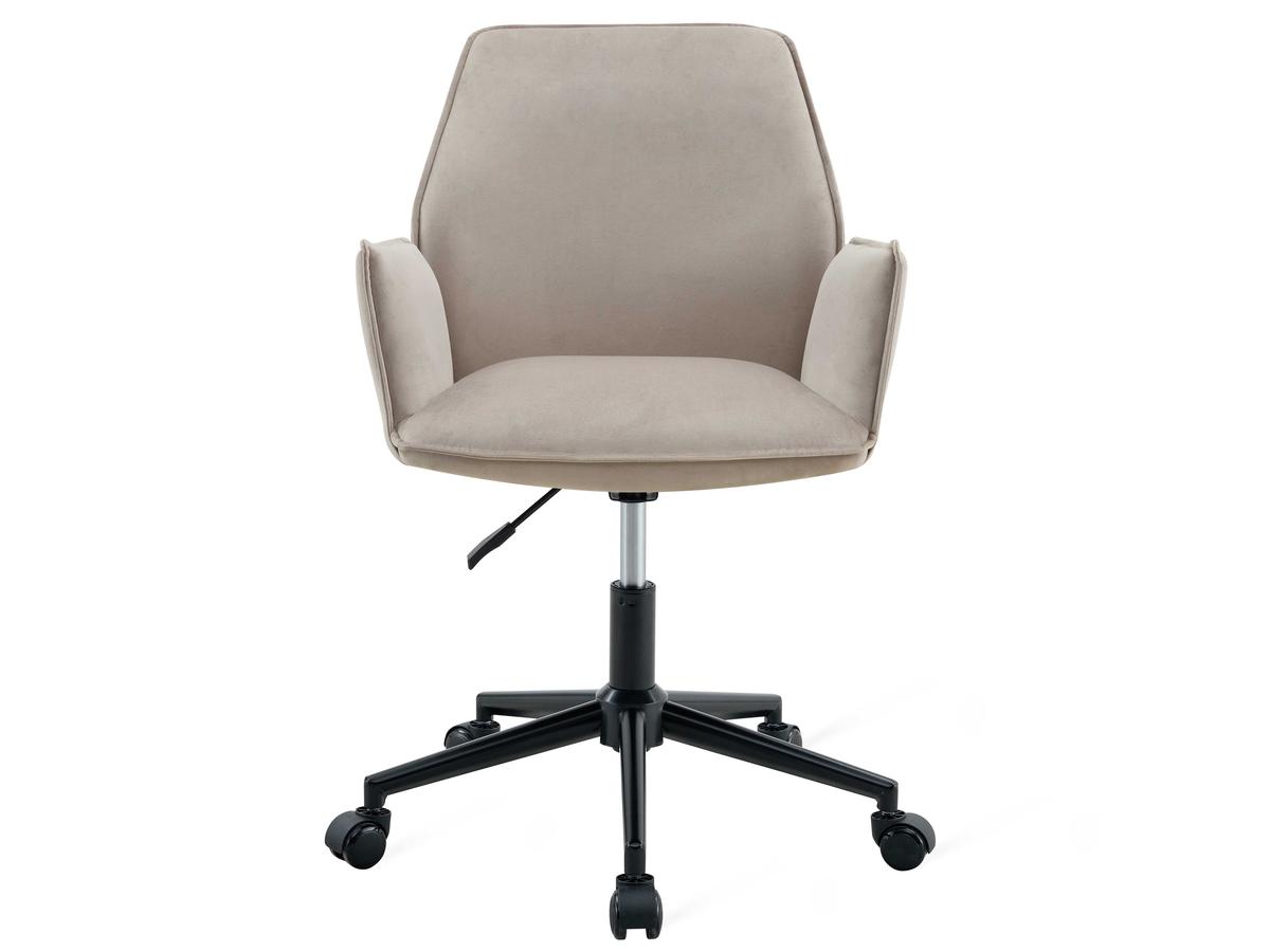 Chaise de bureau Multifurn Jill Velvet Taupe - Lot de deux - Confortable et élégante