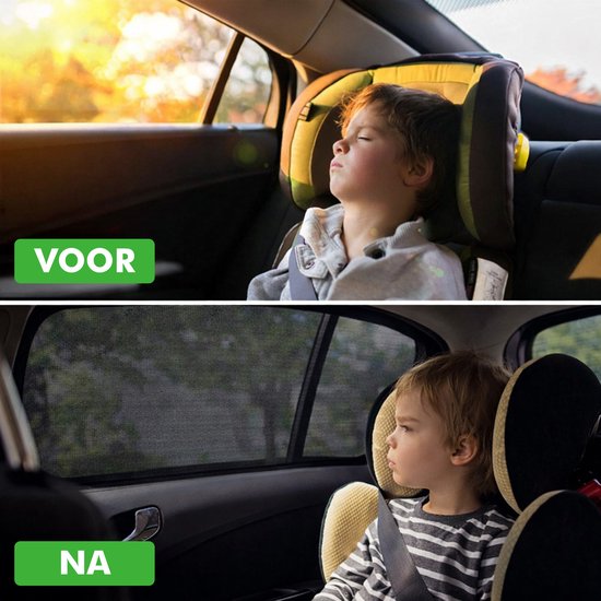 Travelhawk Sunshade Car Baby - 2 Pieces - Pare-soleil voiture - Protection UV pour bébé et enfant - Pare-soleil vitres latérales - Noir