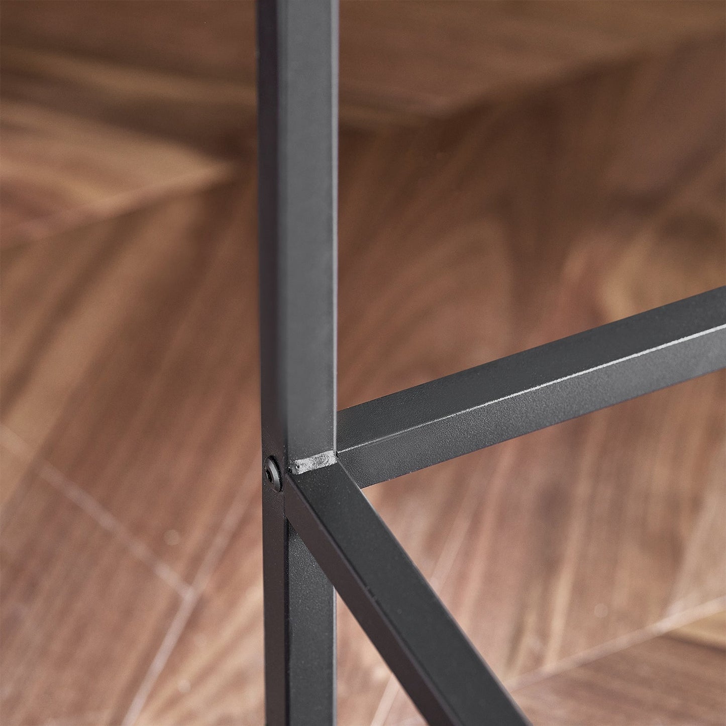 SoBuy Table de bar haute - avec support de rangement et porte-bouteilles - 120 x 63 x 95 cm