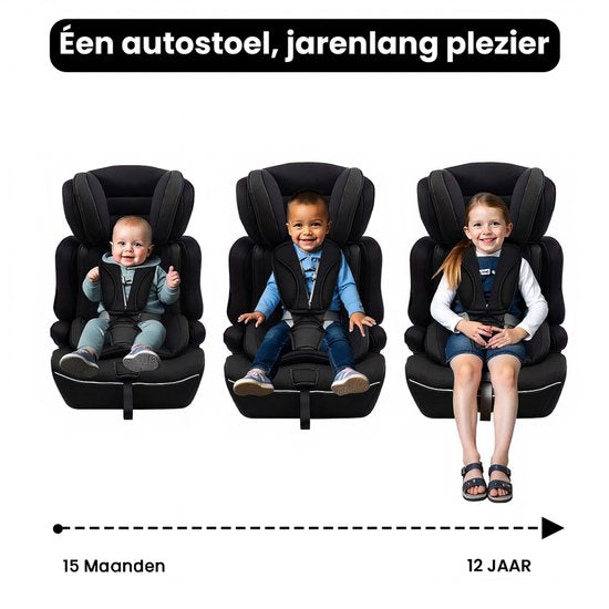 Oemmie Siège auto i-Size - Sièges auto - Siège auto enfant - Siège auto - Groupe 1/2/3 (67-150cm) - Noir
