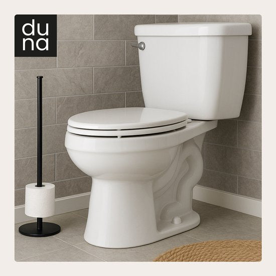 Porte-rouleau Duna - Porte-rouleau de WC - Porte-rouleau de toilettes - Sur pied - Sans perçage - Noir