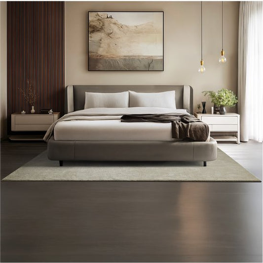 tectake® Tapis à poils courts - 160 x 230 cm - Sable - Tapis pour le salon, la chambre à coucher, la salle à manger - Facile d'entretien et lavable - Sous-couche antidérapante - Antiallergique - Diverses tailles et couleurs