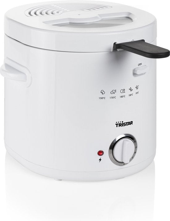 Friteuse Tristar 1,5 litre - FR-6941 - Friteuse 1 000 W - Revêtement antiadhésif - Blanc