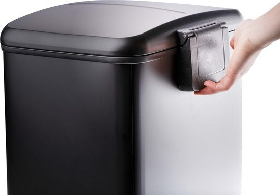 Dirt Devil Pedal bin - Séparateur de déchets - 2x 12L - Noir