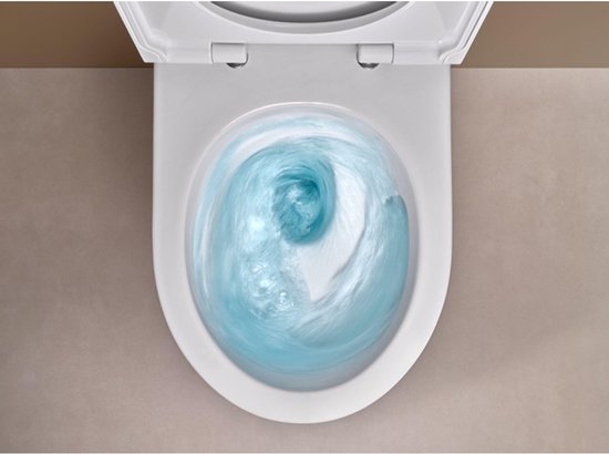 Ensemble de WC suspendu Geberit Acanto - chasse d'eau profonde « turboflush » 36 x 53 cm - siège de WC - fermeture en douceur - démontage rapide - blanc