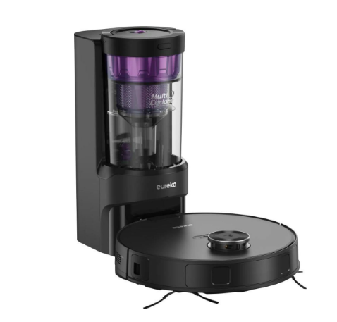 Robot aspirateur Eureka E20 Plus – 8 000 Pa – LiDAR – Fonction lavage – 5 200 mAh – Noir – 35 x 35 x 9,7 cm
