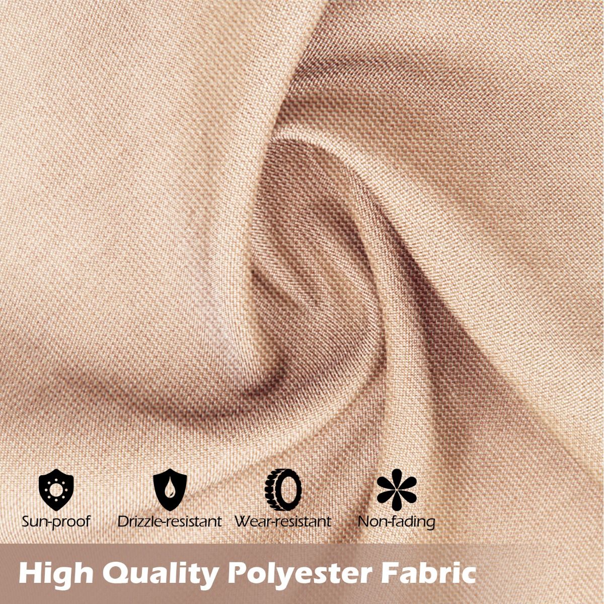 Coast - Pavillon pour barbecue / Pergola - Toit plat, auvent rétractable et 2 moustiquaires latérales - 305 x 305 cm - Métal/Polyester - Beige