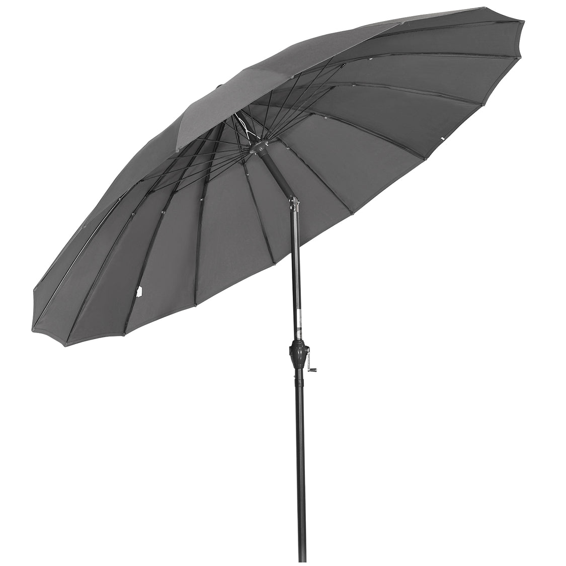 Angel Living Parasol Rond - Ø270cm - Solide - Inclinable - Gris