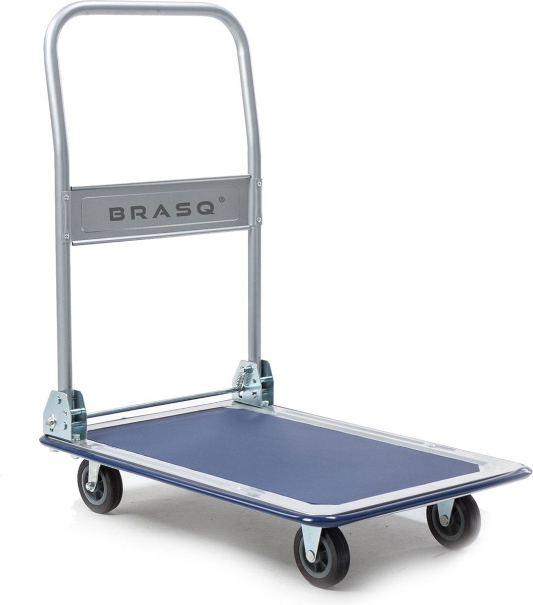 BRASQ Chariot à plate-forme pliable - Capacité 300 KG - Chariot de transport - Chariot de stockage - Chariot à plate-forme
