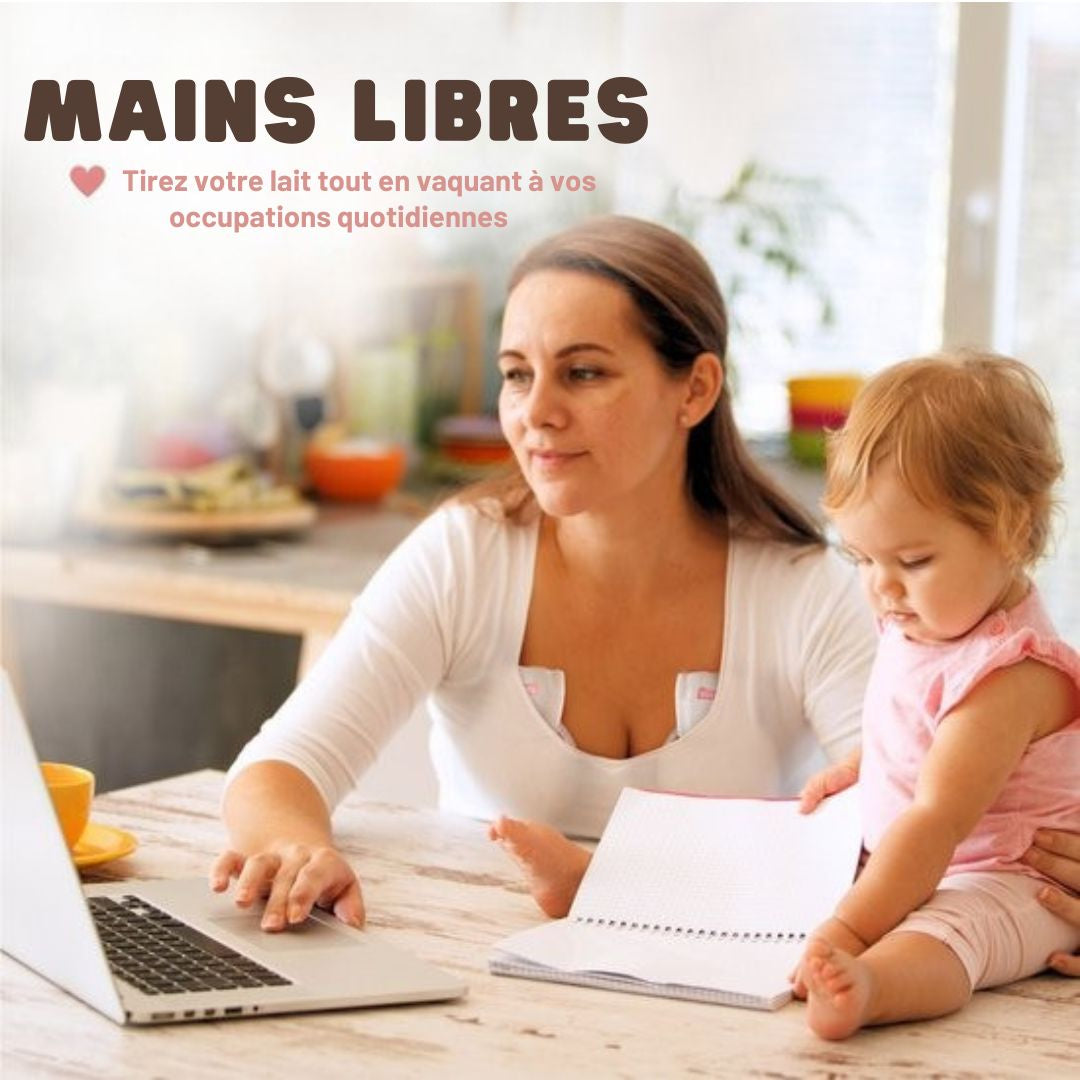 Tire-lait mains libres - Vulpes Goods® BabyCare -Tire-lait électrique sans fil - Double tire-lait électrique - Portable - 2 pièces