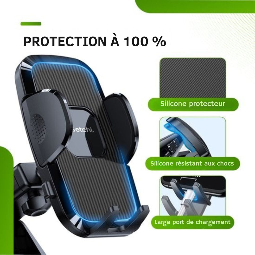 Support de téléphone iSetchi - Voiture - Ventouse extra-forte - 3 en 1 - Noir