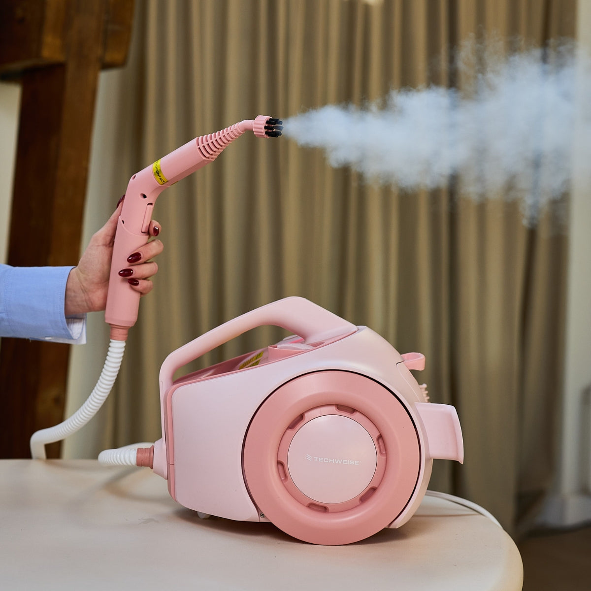 Nettoyeur vapeur TS2 Pink Limited Edition - Nettoyeur vapeur 1800W avec 26 accessoires - 40 x 30.5 x 29 cm